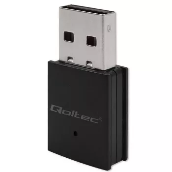 Belaidis USB mini Wi-Fi adapteris QOLTEC 57007 – vienos juostos 2.4 GHz, iki 150 Mbps, vidinė antena
