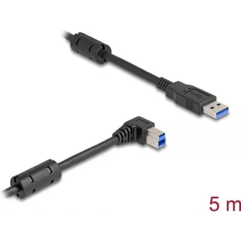 DeLOCK USB kabelis Type-A kištukas į Type-B kištuką 90° stačiu kampu 5 m