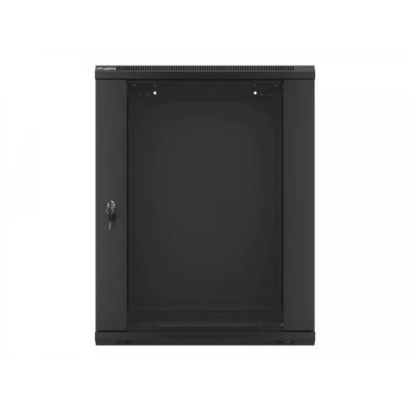 Lanberg sieninis montažinis spintos stovas 19'' 15U 600x450mm juodas (stiklinės durys)