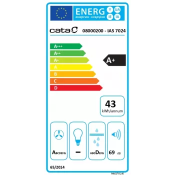 CATA IAS 7024 indukcinė kaitlentė su gartraukiu, 77 cm, 4 zonos, juoda