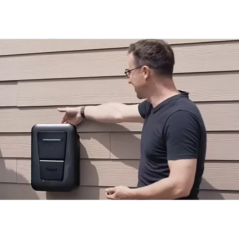 Sieninė elektromobilių įkrovimo stotelė Hager witty one 11 kW 3 fazės su RFID, Bluetooth ir 4,5 m Type 2 kabeliu