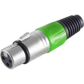 XLR jungtis ShiverPeaks BS55022-G žalia – 3 kontaktų kištukinis garso jungtis
