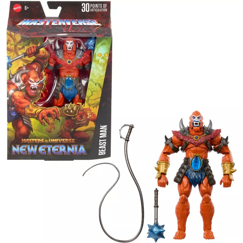 Veiksmo figūrėlė MATTEL Masterverse Core Beast Man JBP80 – kolekcionuojama judinama figūrėlė