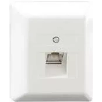 Rutenbeck UAE-Cat.6A iso-8 U Ap rw – tinklo jungties lizdas RJ45, 1 lizdas, gryna balta RAL 9010 (13411501)
