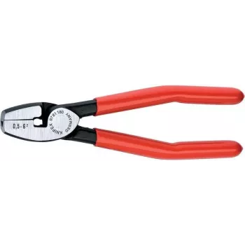 Knipex replės vielos galinėms įvorėms, 180 mm, 0,5–6,0 mm² (AWG 20–10), poliarizuota plastikinė danga