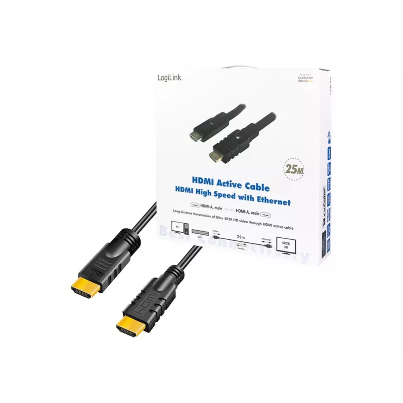 LogiLink CHA0025 HDMI kabelis 25 m HDMI A tipas (standartinis) juodas