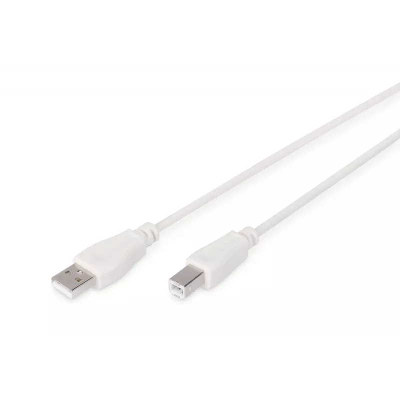 Assmann USB jungiamasis laidas A tipo (vyriškas) - B tipo (vyriškas), 1,8 m, USB 2.0, UL sertifikuotas (AK-300102-018-E)