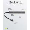 Goobay Slim 5 prievadų USB mazgas, USB-C™ į USB-C™/USB-A, USB 3.2 (74460)