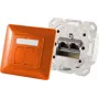 Lizdas 2 x RJ-45 ShiverPeaks S/CONN 74280-O Cat6a 500 MHz oranžinis matinis metalinis