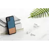 Man and Wood dėklas iPhone 11 – denim juoda spalva, natūrali mediena