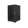 Laisvai pastatomas stelažinis kabinetas LANBERG FF01-6822-23B 22U, 19 inch bėgeliai, 1159×600×800 mm, IP20, ratukai, raktinis užraktas, juodas
