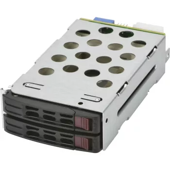 Laikiklio plokštė Supermicro MCP-220-82616-0N 2x 5,25 colio diskų lizdų skydelis juoda metaline apdaila
