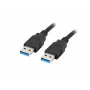 USB-A kabelis M/M 3.0 0,5m Juodas
