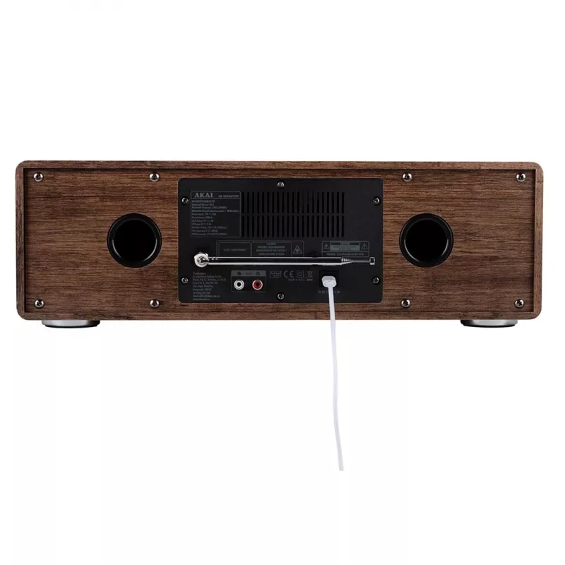 Mikro hi-fi sistema AKAI AM-100 RHAPSODY – kompaktiška garso sistema su stiprintuvu, CD ir USB atkūrimu