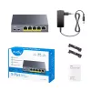 CUDY GS105P 5 prievadų Gigabit PoE+ jungiklis 36W