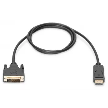 ASM AK-340301-030-S ASSMANN Laidas DisplayPort 1.1a su fiksatoriumi Tipas DP/DVI-D (24+1) Vyriškas/Vyriškas Juodas 3m