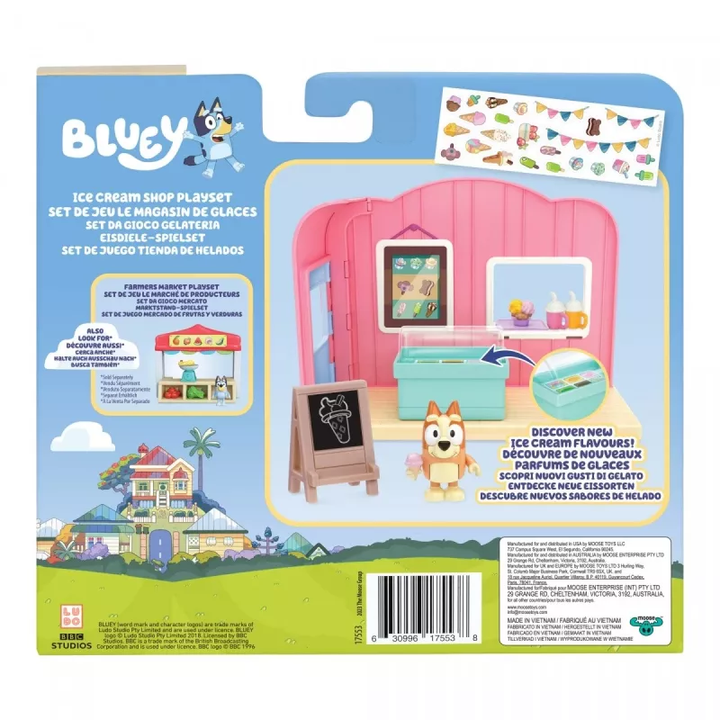 TMTOYS Mini Bluey ledų parduotuvėlė BLU17553 – miniatiūrinės figūrėlės, kolekcinis žaidimų rinkinys