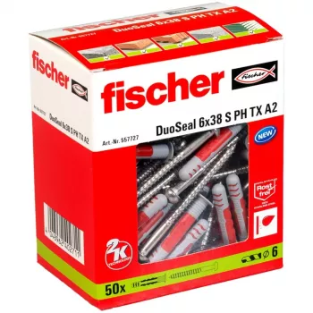 Kaištis Fischer DuoSeal 557727, 38 mm, 6 mm, 50 vnt.