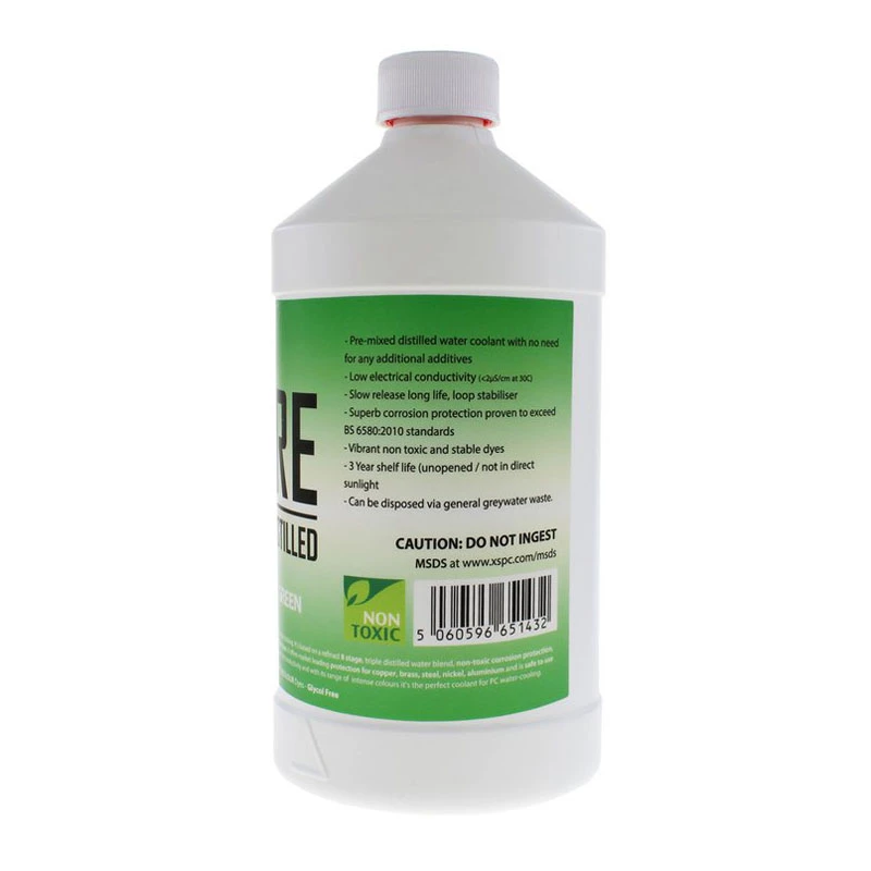Aušinimo skystis XSPC Pure Coolant 1 L, žalias, UV reaktyvus, PC vandens aušinimo sistemoms