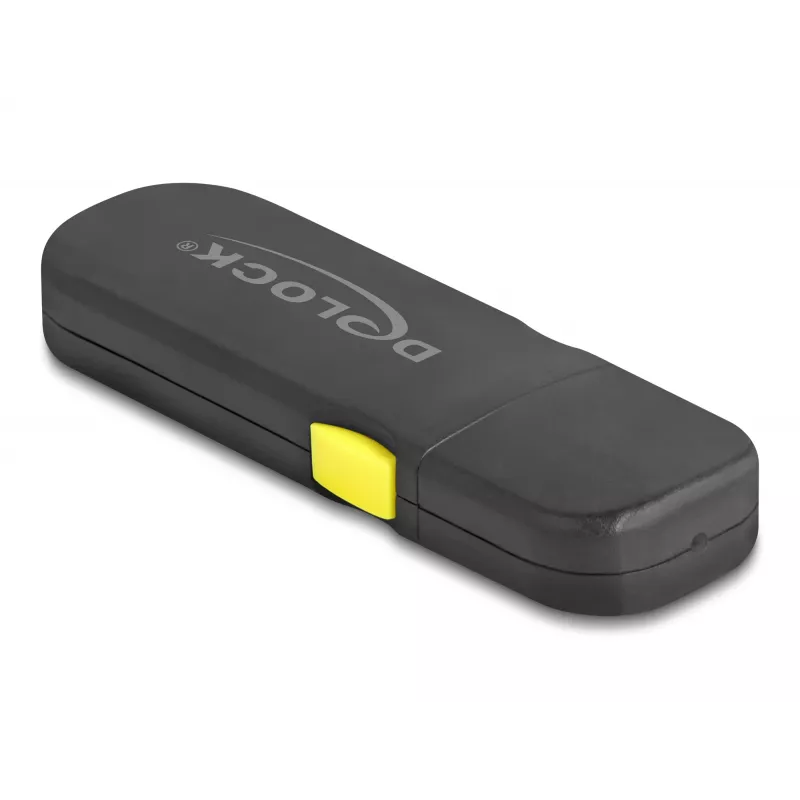 USB prievadų blokatorius DeLOCK 22031 (4 vnt., juodas/geltonas)