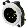 Neutrik NC4MBH XLR jungtis - juoda, bronzinė, metalinė