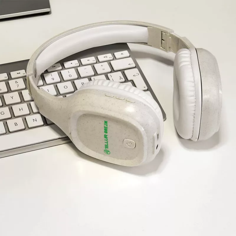 Belaidės ausinės Tellur Green Pulse Cream TLL511441