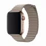 Dirželis Leather Loop, skirtas Apple Watch 44mm — Devia Elegant Stone, odinis magnetinis užsegimas