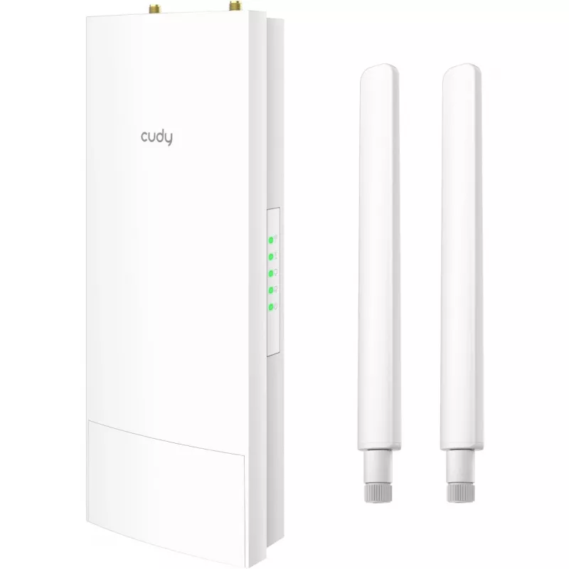Belaidžio tinklo prieigos taškas Cudy AP1300 Outdoor – AC1200, dvejopas dažnis, IP65, PoE, 2 išorinės antenos
