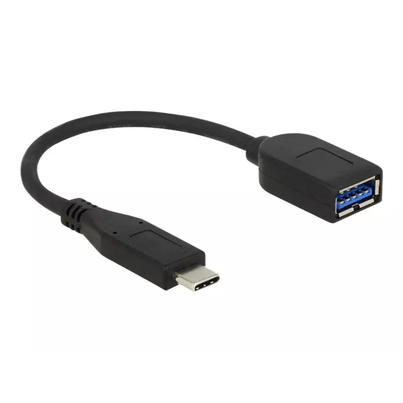 USB adapteris DeLOCK USB 3.1 Gen 2 Type-C / Type-A 0,1 m juodas