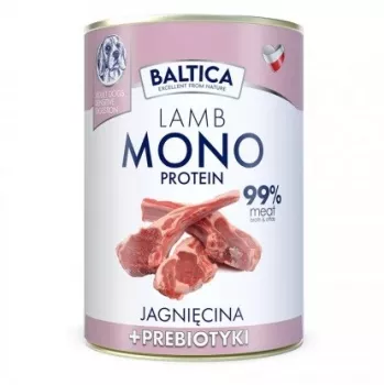 BALTICA Nutraceutic Monoprotein Ėriena su prebiotikais – šlapias šunų maistas – 400g