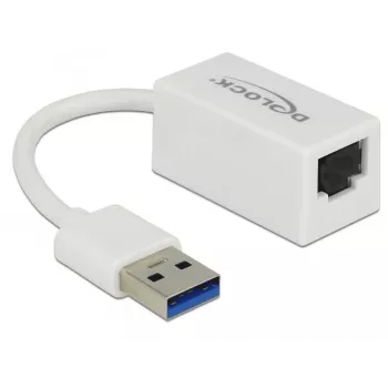 DeLOCK 65905 USB Type-A belaidžio tinklo adapteris – Gigabit Ethernet prievadas nešiojamam kompiuteriui, baltas