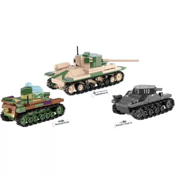 Konstruktorius COBI Renault R35 / Valentine IX / Panzer I 595 detalių