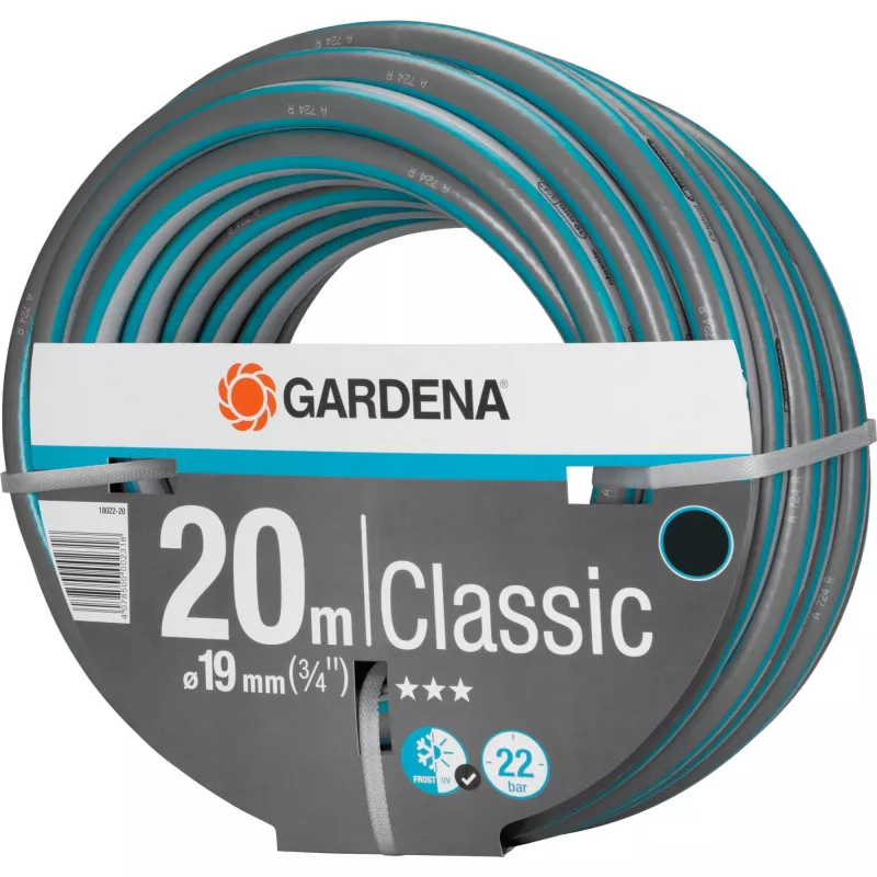 Sodo žarna Gardena 18022-20 20 m PVC viršžeminė pilkai oranžinė