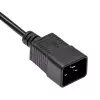 Akyga AK-UP-03 serverio maitinimo kabelio ilgintuvas IEC C20–C19, 1,8 m, juodas