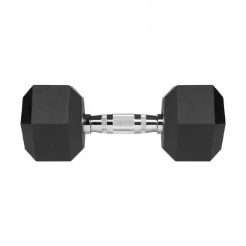 Guminiai ketaus hanteliai HEX 2x10 kg REBEL ACTIVE