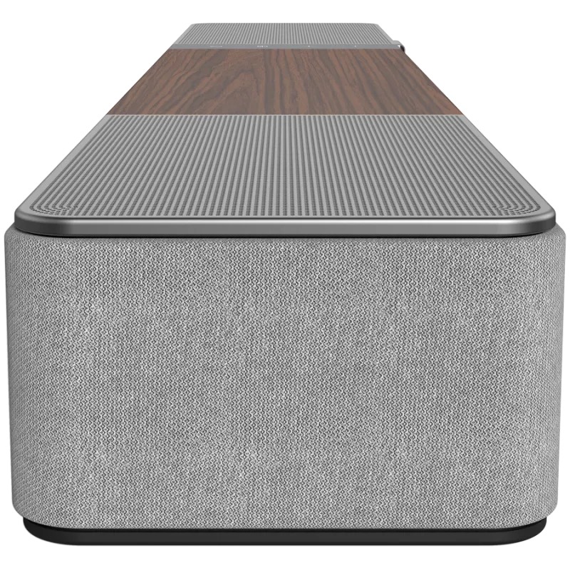 Garso juosta KLIPSCH Flexus CORE 100 — 2.1 kanalai, 100 W, įmontuotas žemų dažnių garsiakalbis, pilka/graikinis riešutas