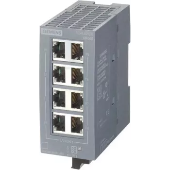 Nevaldomas pramoninis jungiklis Siemens SCALANCE XB008, 8 Ethernet prievadai, 100 Mbps, modelis 6GK5008-0BA00-1AB2