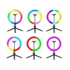 Žiedinė lempa RGB 26cm su trikoju
