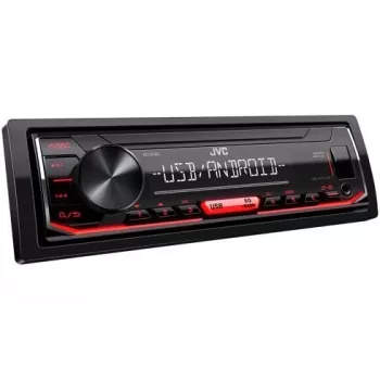 Automobilinis medijos imtuvas JVC KD-X162 1 DIN, 200 W, 24 bitų DAC, FLAC/MP3/WAV/WMA, priekyje USB Type-A, 3,5 mm, LCD 2 eilučių, juodas