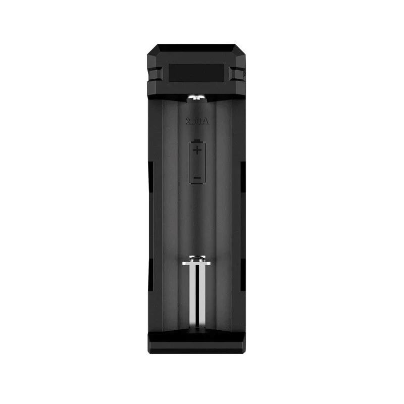 XTAR SC1 vieno lizdo USB-C įkroviklis Li-ion 18650 baterijoms, juodas