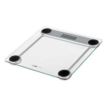 Elektrinės asmeninės svarstyklės CLATRONIC PW 3368 – 150 kg, 100 g tikslumas, stiklinė platforma