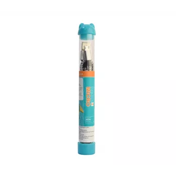 Micro USB kabelis Devia Tube 5V 2.1A 1M Juodas