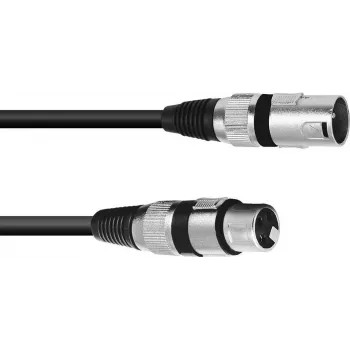 XLR kabelis Omnitronic 3022075B — 1x XLR kištukas į 1x XLR lizdą, 0,2 m