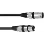 XLR kabelis Omnitronic 3022075B — 1x XLR kištukas į 1x XLR lizdą, 0,2 m