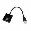 Kabelio adapteris IBOX HDMI A tipas (vyras) į VGA D-Sub (moteris), 1080p, juodas, 105×25×20 mm