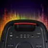 Nešiojamas garsiakalbis MANTA ATTIS SPK0802 120W, Bluetooth, laidinis įėjimas, įkraunamas, FM, LED lemputės