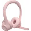 Logitech 981-001412 belaidės ausinės su mikrofonu, lankeliu, biurui/skambučių centrui, Bluetooth, rožinės spalvos