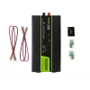 Automobilinis keitiklis Green Cell INV21 6000 W, 24V DC į AC, 230V išėjimas, 2x USB PD, aktyvus aušinimas, nuimamos DC jungtys, juodas