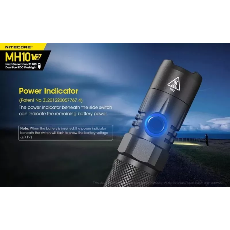 Rankinis žibintuvėlis Nitecore MH10 V2 juodas