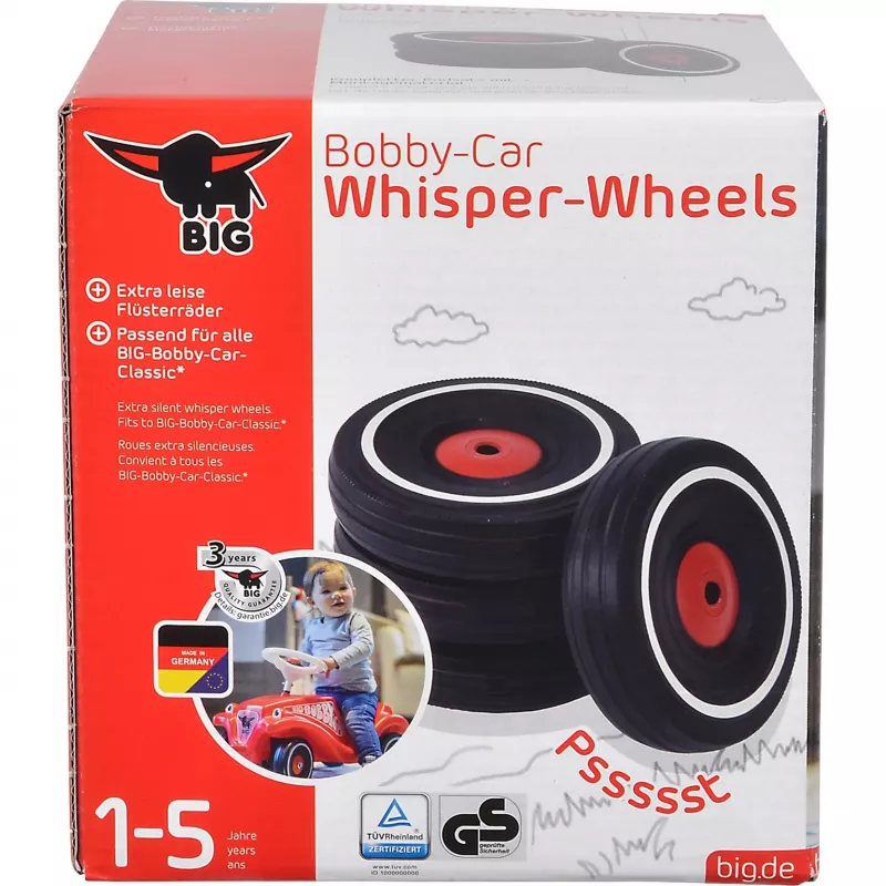 Vaikiškas automobilis Simba-Dickie BIG Bobby-Car Whisper Wheels, tylių ratų rinkinys